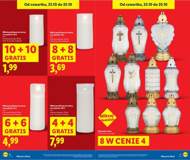 Znicze w Lidl