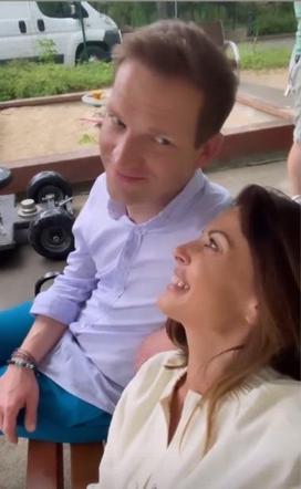 Barwy szczęścia nowy sezon na planie. Kasia (Katarzyna Glinka), Łukasz (Michał Rolnicki)