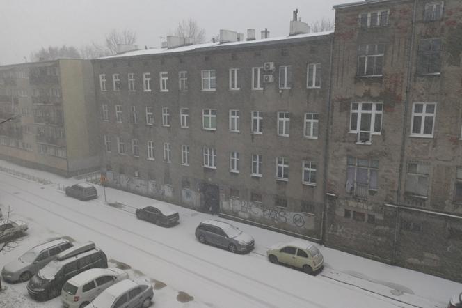 Śnieżyca w Łodzi