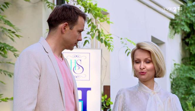 Barwy szczęścia odc. 2148. Bożena (Marieta Żukowska), Bruno (Lesław Żurek)