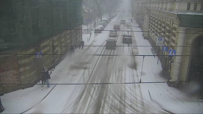 Burza śnieżna w Łodzi 17.01.2022