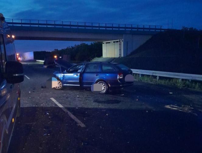 Karambol na autostradzie A2