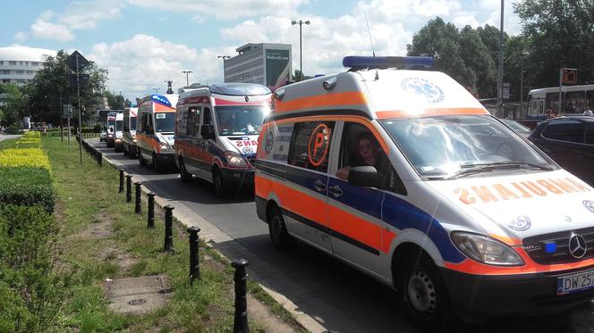 Protest ratowników medycznych we Wrocławiu