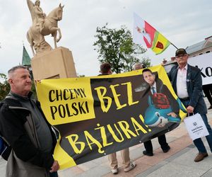 Karol Nawrocki na zorganizowanej przez telewizję Republika debacie przedwyborczej w Końskich