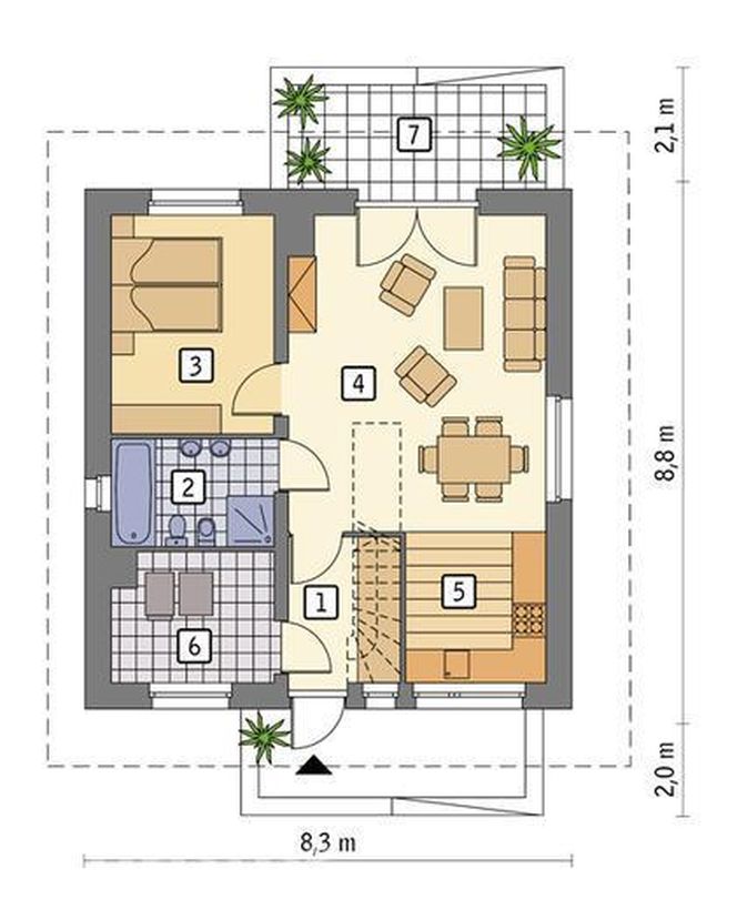 Projekt domu C333f Miarodajny - wariant VI