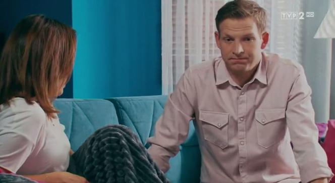 Barwy szczęścia odc.1927. Kasia (Katarzyna Glinka), Łukasz (Michał Rolnicki)