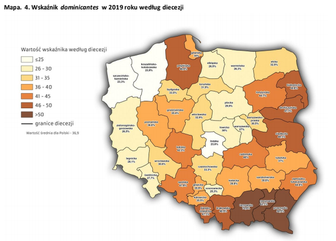 W Zachodniopomorskiem najmniej ludzi chodzi na msze św.