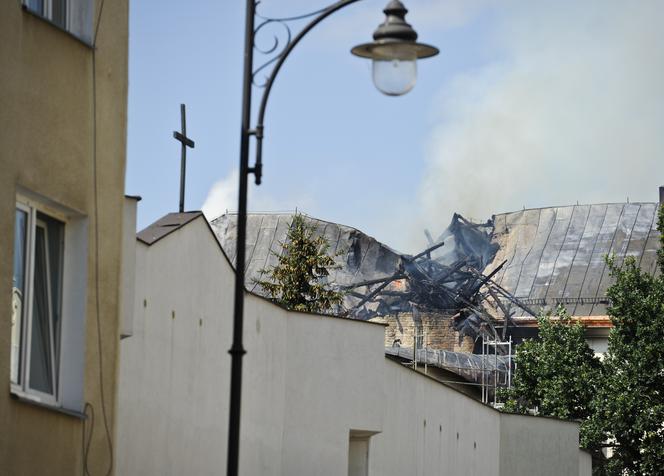 Pożar kościoła pod wezwaniem Chrystusa Króla na Targówku w Warszawie