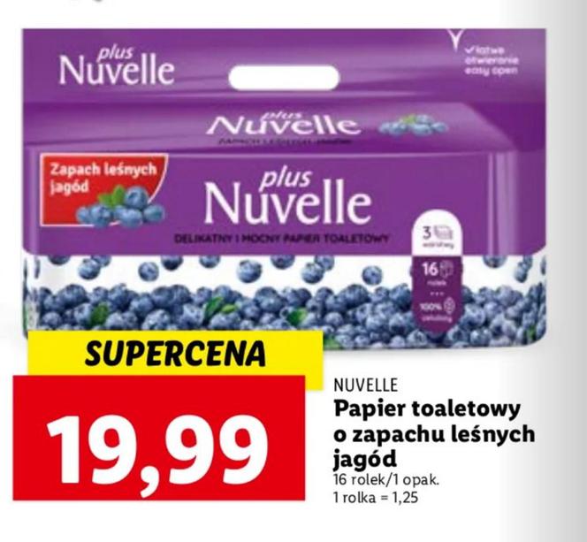 3-warstwowy papier toaletowy Nuvelle 16 rolek za 19,99 zł