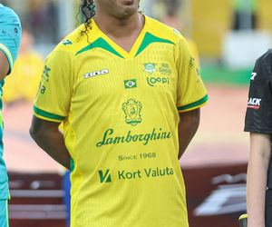 Ronaldinho na Stadionie Śląskim w meczu gwiazd Polska - Brazylia