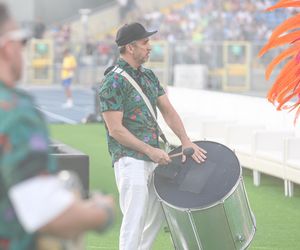 Kibice na meczu gwiazd Polska - Brazylia na Stadionie Śląskim