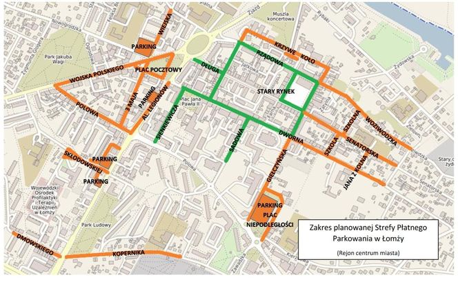 Strefa Płatengo Parkowania na Starym Rynku i w jego obrębie