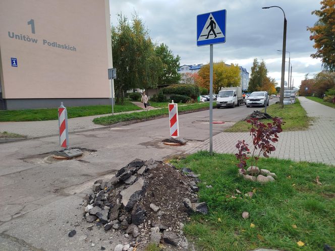 Trwa remont nawierzchni ulic Romanówka i Unitów Podlaskich w Siedlcach