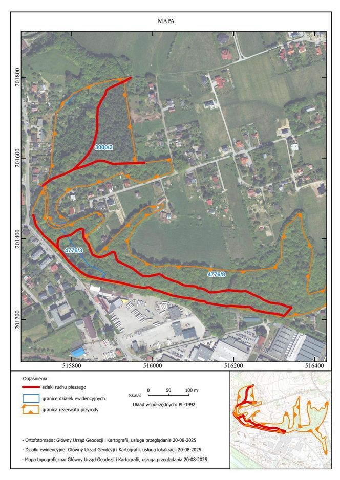 Rezerwat Grapa w Beskidzie Śląskim - mapa