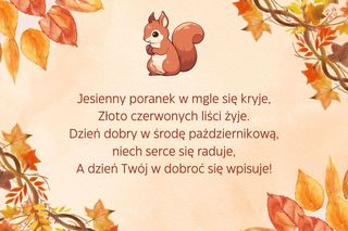 Dzień dobry w środę październik - kartki