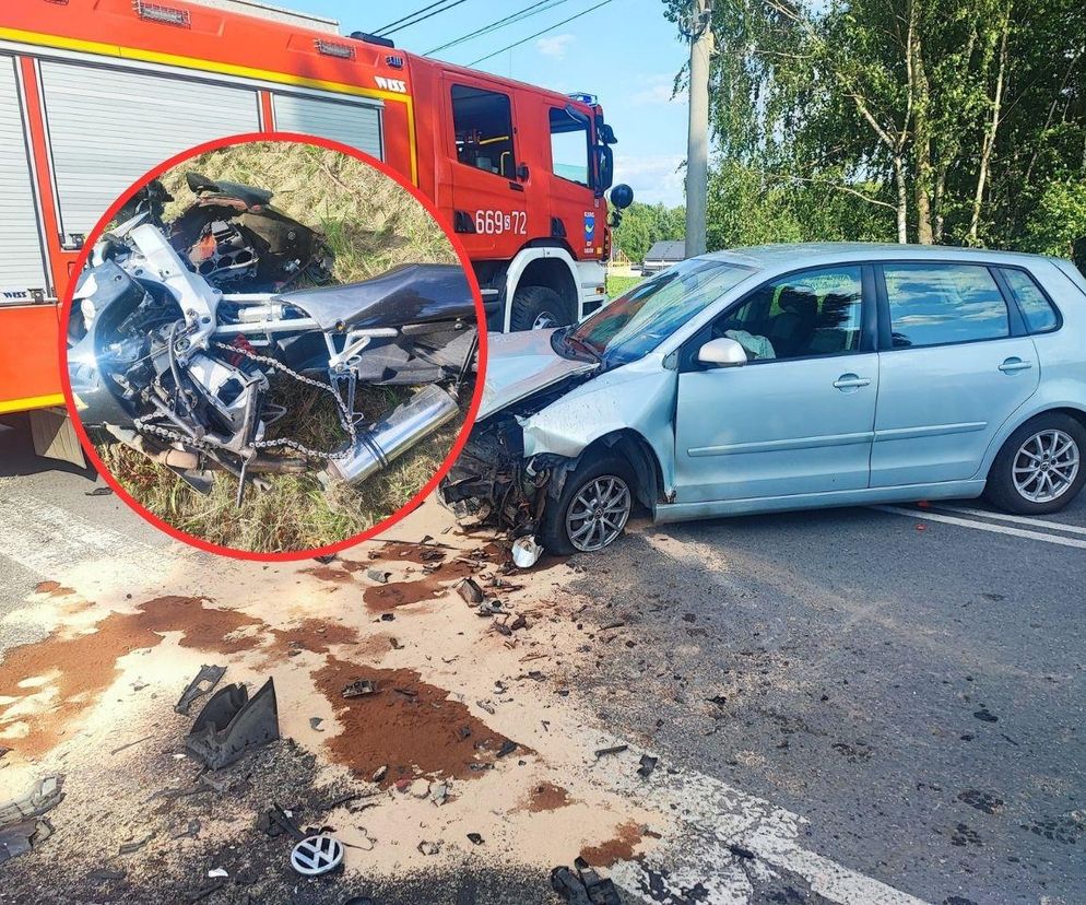 72-latek wjechał wprost na motocykl