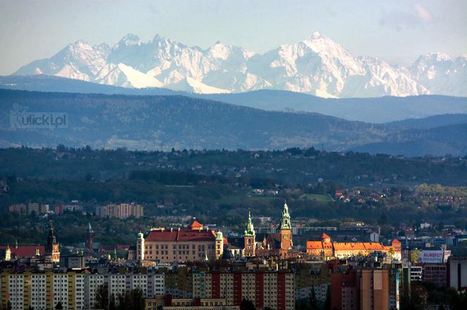 Widok na Tatry z Krakowa