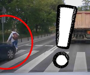 Szokujące nagranie z Warszawy - samochód potrącił kobietę na pasach!