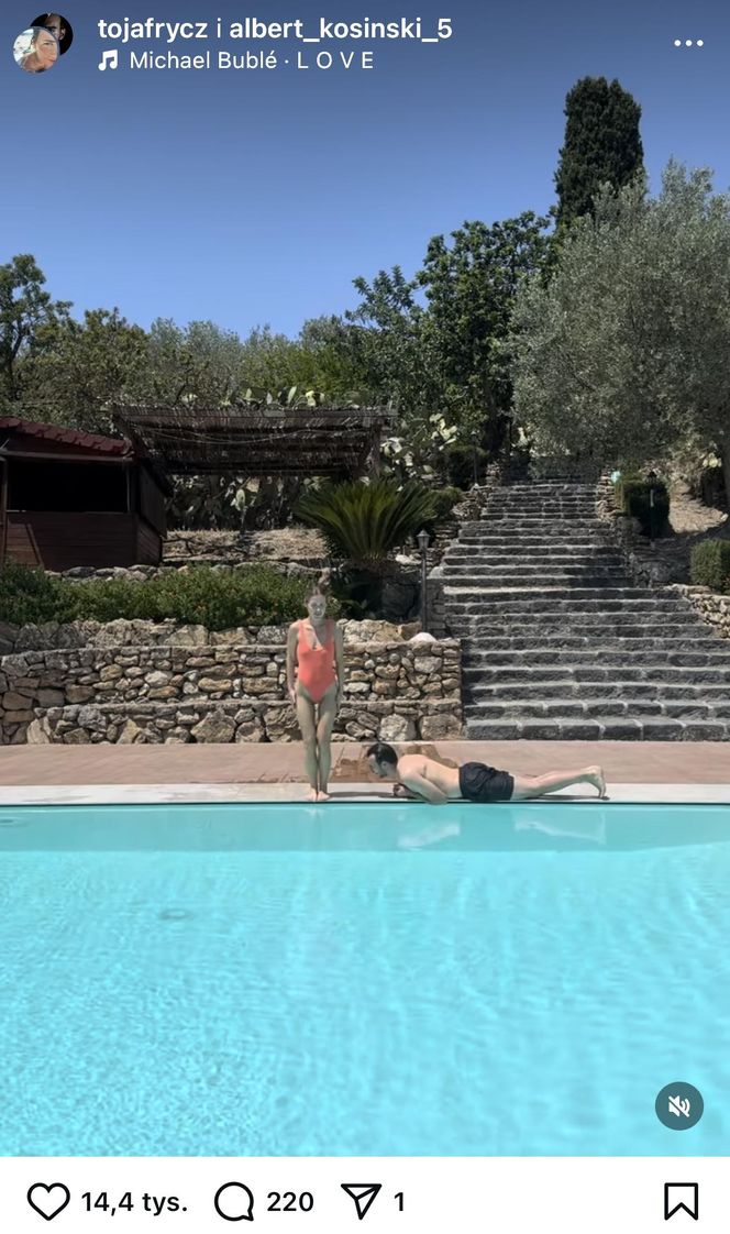 Olga Frycz i Albert Kosiński w basenie