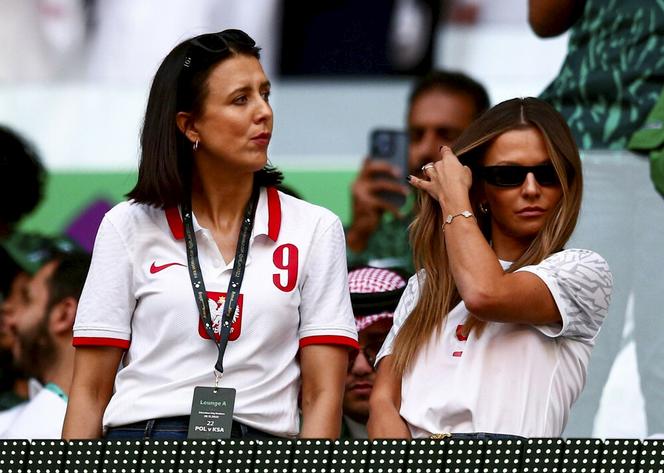 Anna Lewandowska na meczu Polska - Arabia Saudyjska
