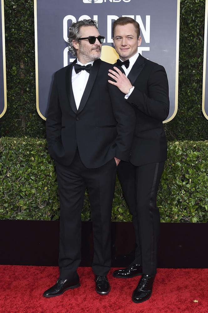 Złote Globy 2020 - Joaquin Phoenix i Taron Egerton 