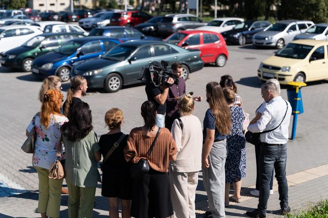 Protest na stacji PKP Włoszczowa Północ