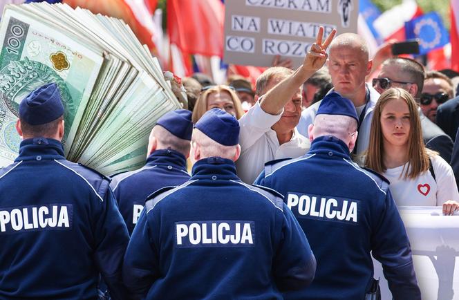 Policja podała, ile kosztowało zabezpieczenie marszu Donalda Tuska. Kwota szokuje! 