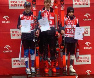 Mistrzostwa Polski w narciarstwie alpejskim. Na podium Wojtek Przybyła ze Szczyrku