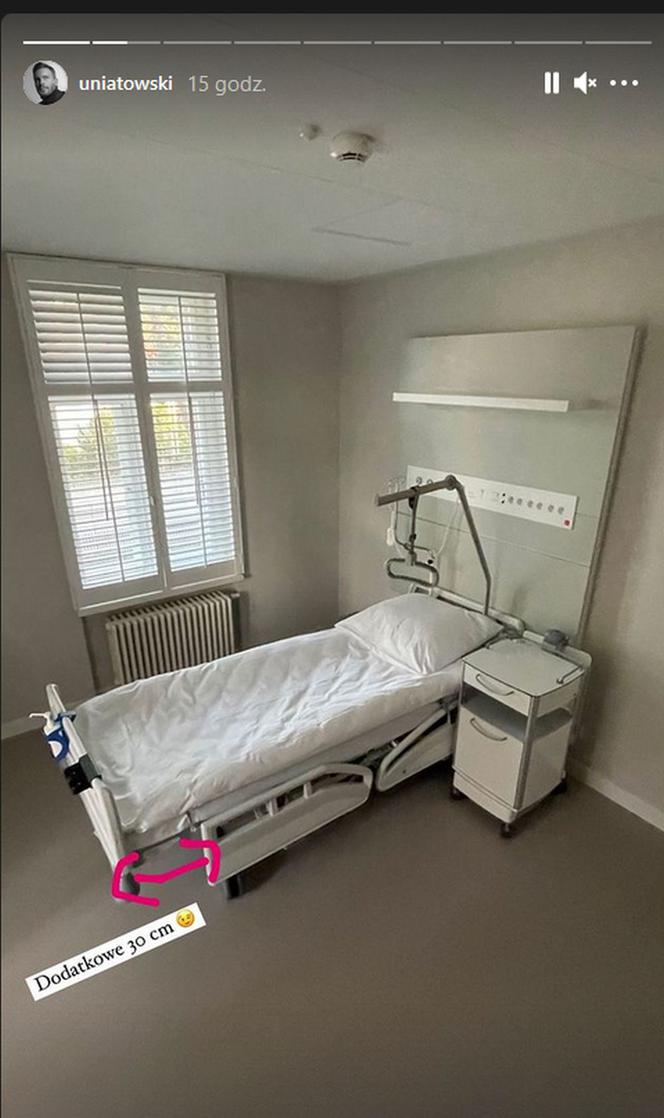 Sławek Uniatowski (Leszek z M jak miłość) na Instagramie pokazał szpital gdzie będzie miał operację