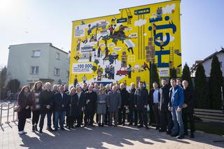 Mają nowy mural w mieście. To z okazji 60 lat IKEA w Polsce i 30 lat fabryki w Lubawie!