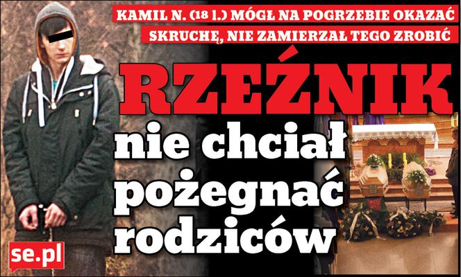 Rzeźnik nie chciał pożegnać rodziców [GALERIA]