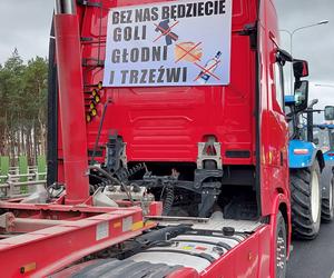 Tak wygląda protest rolników w okolicach Poznania 20.02.2024