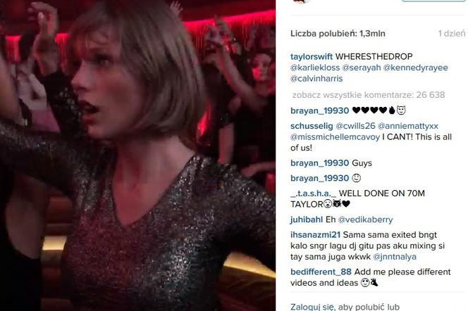 Taylor Swift bawi się na imprezie Calvina Harrisa