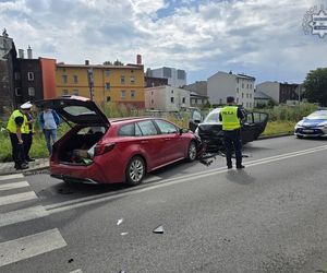 Zderzenie osobówek w Chorzowie