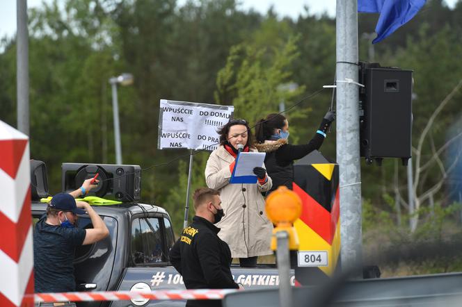 Protest na granicy polsko-niemieckiej w Lubieszynie