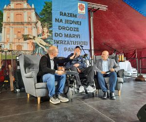 Spotkanie z niepełnosprawnym nurkiem Piotrem Wencką i Pawłem Owsiannym, prezesem Stowarzyszenia Krok po Kroku HDA w Pile