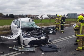 Wypadek na DK12 w okolicy Lasocic. Droga jest zablokowana [ZDJĘCIA]