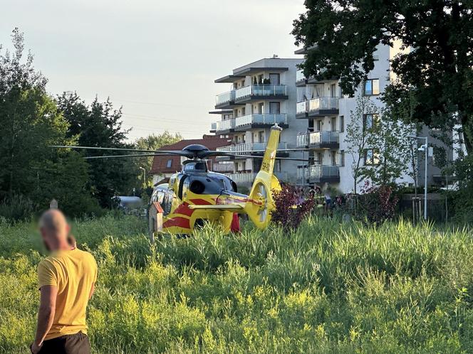 Obywatel Ukrainy potrącił 10-letniego chłopca na rowerze. Lądował śmigłowiec LPR