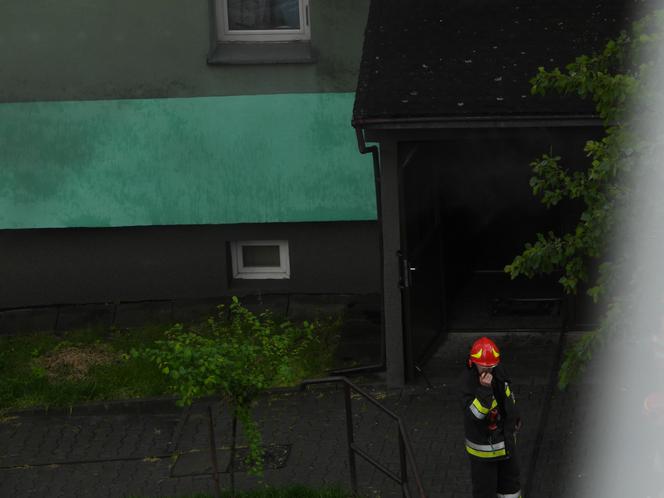 Pożar w bloku w krakowskim Podgórzu