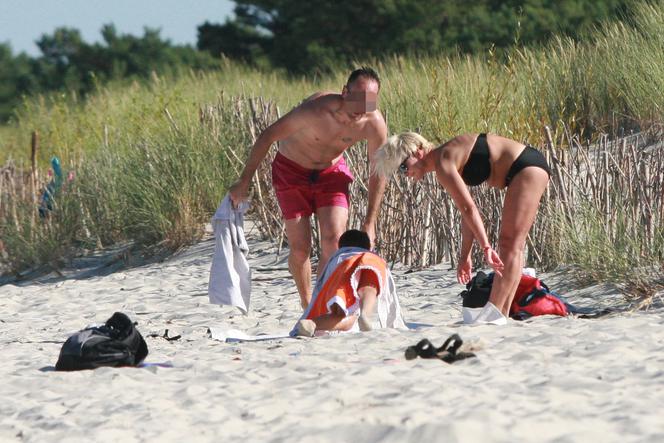 Joanna Racewicz na plaży