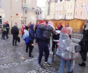 Bieg Mikołajów w Olsztynie. Około 400 osób pobiegło w charytatywnym celu [ZDJĘCIA]