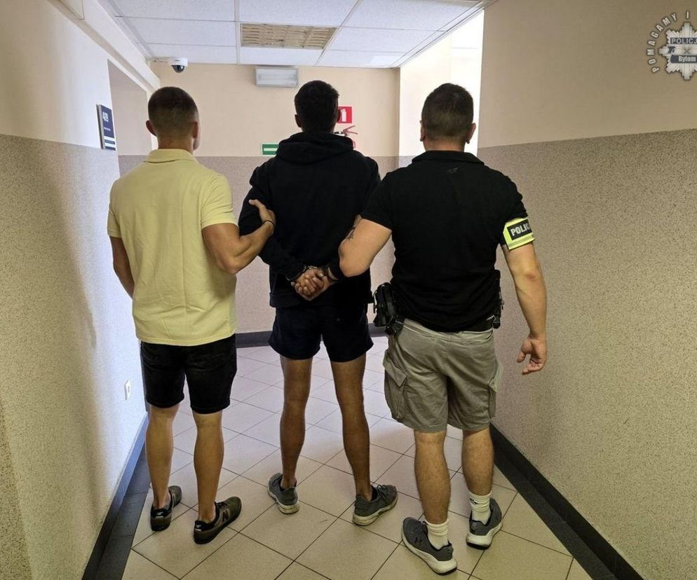 Najpierw kopał w samochód, potem rzucił się na policjantów. Dantejskie sceny w Bytomiu