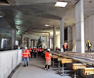 Trwa budowa tunelu średnicowego w Łodzi. Na zdjęciach budowa przystanku Łódź Koziny