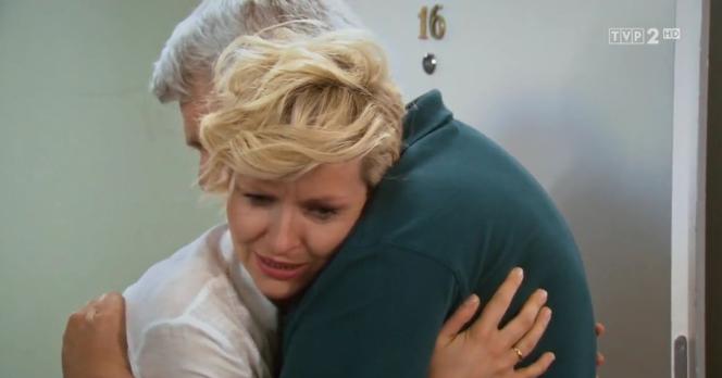 Barwy szczęścia odc. 1940. Bożena (Marieta Żukowska), Tomasz (Kazimierz Mazur)