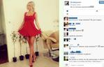 Doda w czerwonej sukience, instagram