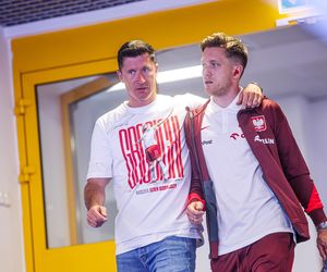 Robert Lewandowski na meczu Polska - Mołdawia