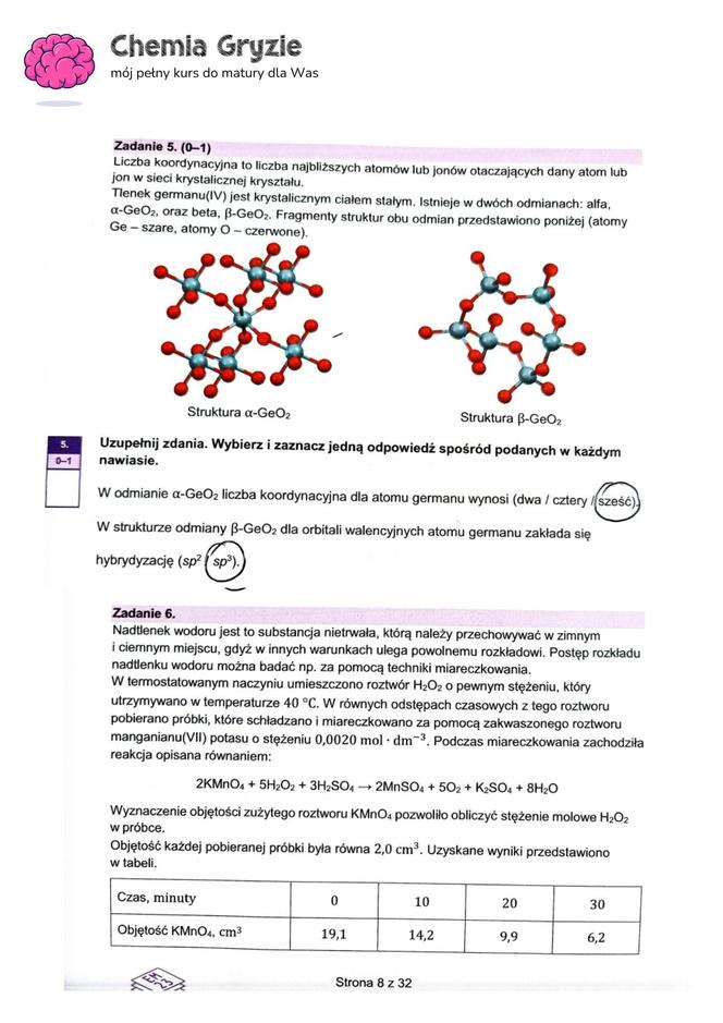 Matura 2024 chemia rozszerzona - arkusze CKE i sugerowane odpowiedzi - formuła 2015