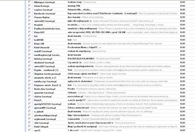 Gazeta.pl zasypana spamem
