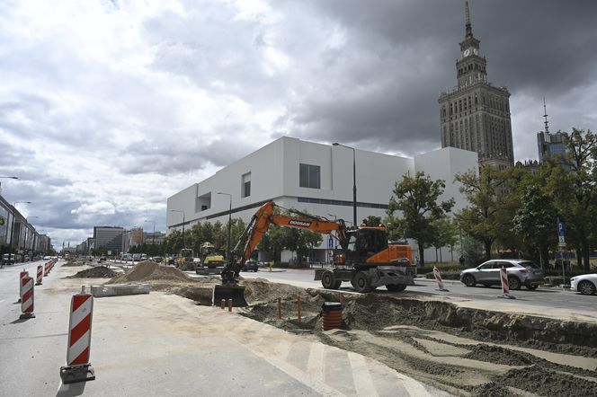 Remont torowiska na ul. Marszałkowskiej (sierpień 2025)