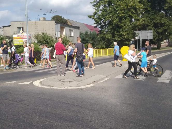 Zobaczcie jak przebiegał protest w Wawrowie. 